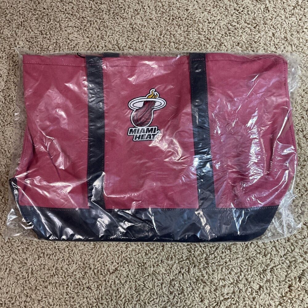 NBA Miami Heat Logo large Tote Bag GAP black/red Canvas 21x11.5x10 NWT $58